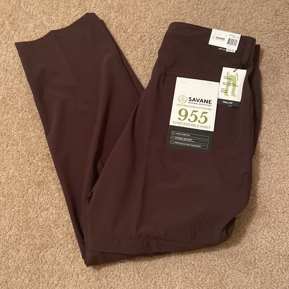 Convertible Outdoor Pants NWT Savane Outfitters - Picture 2 of 5